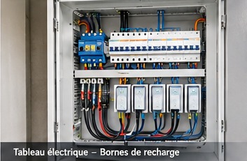 Tableau électrique pour bornes de recharge