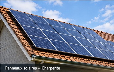 Panneaux solaires sur charpente